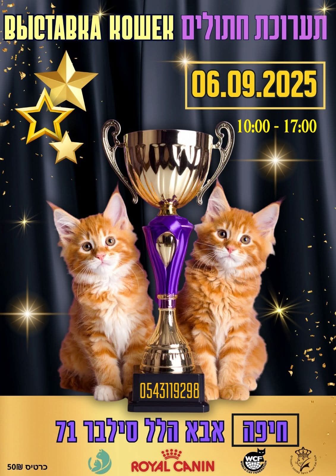 ВЫСТАВКА КОШЕК В ХАЙФЕ! 06.09.2025